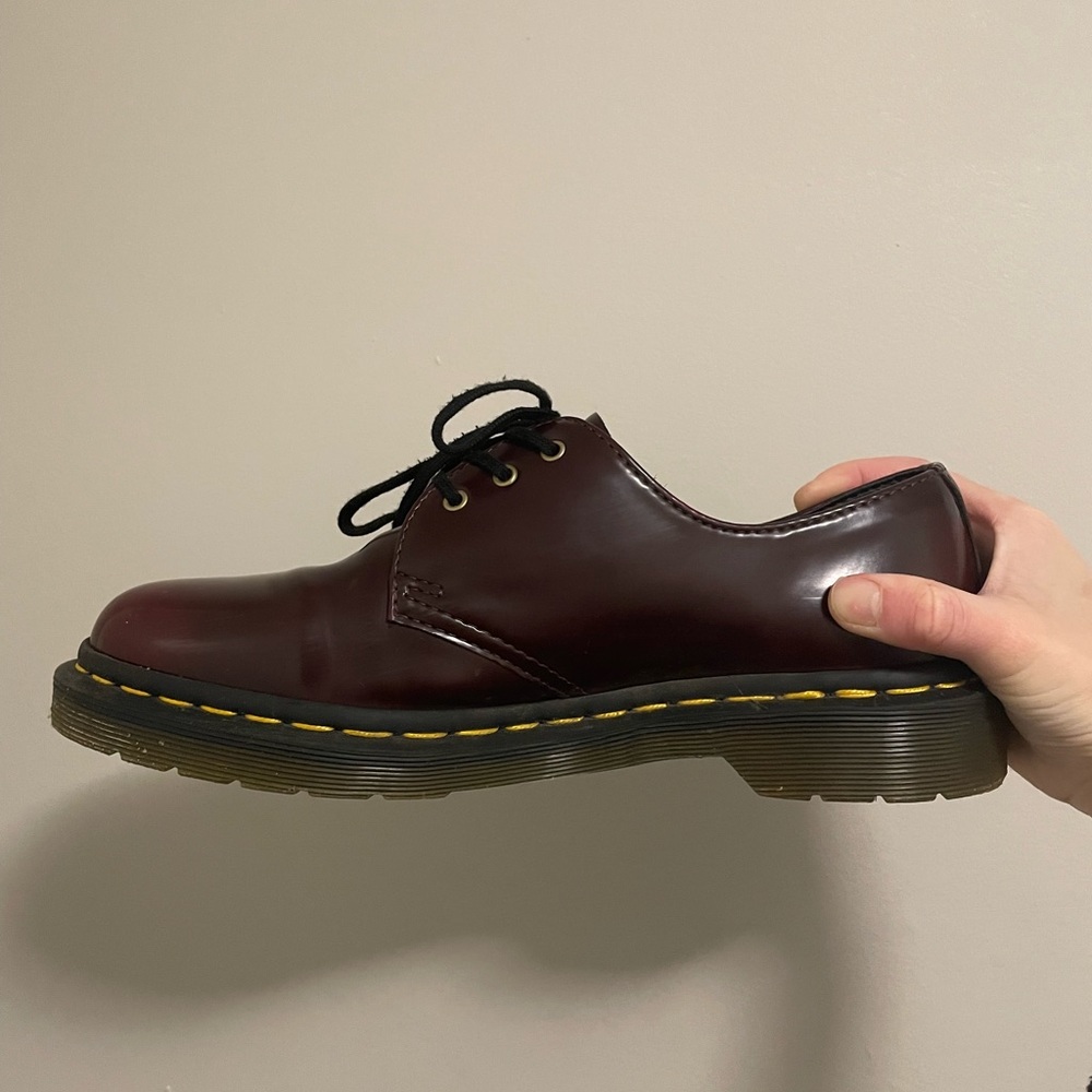 Doc Martens Vegan 1461 Oxford Shoes - Cherry Red